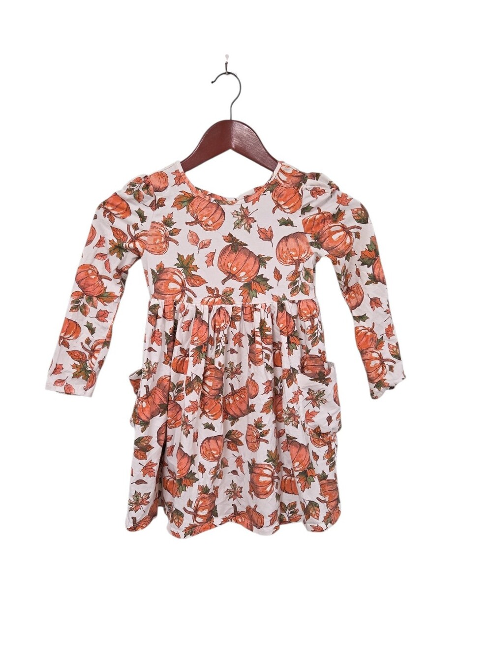 Flapdoodles Pumpkin Patch Pullover Girls Dress‎ Size 6 Fall Colorful Festive